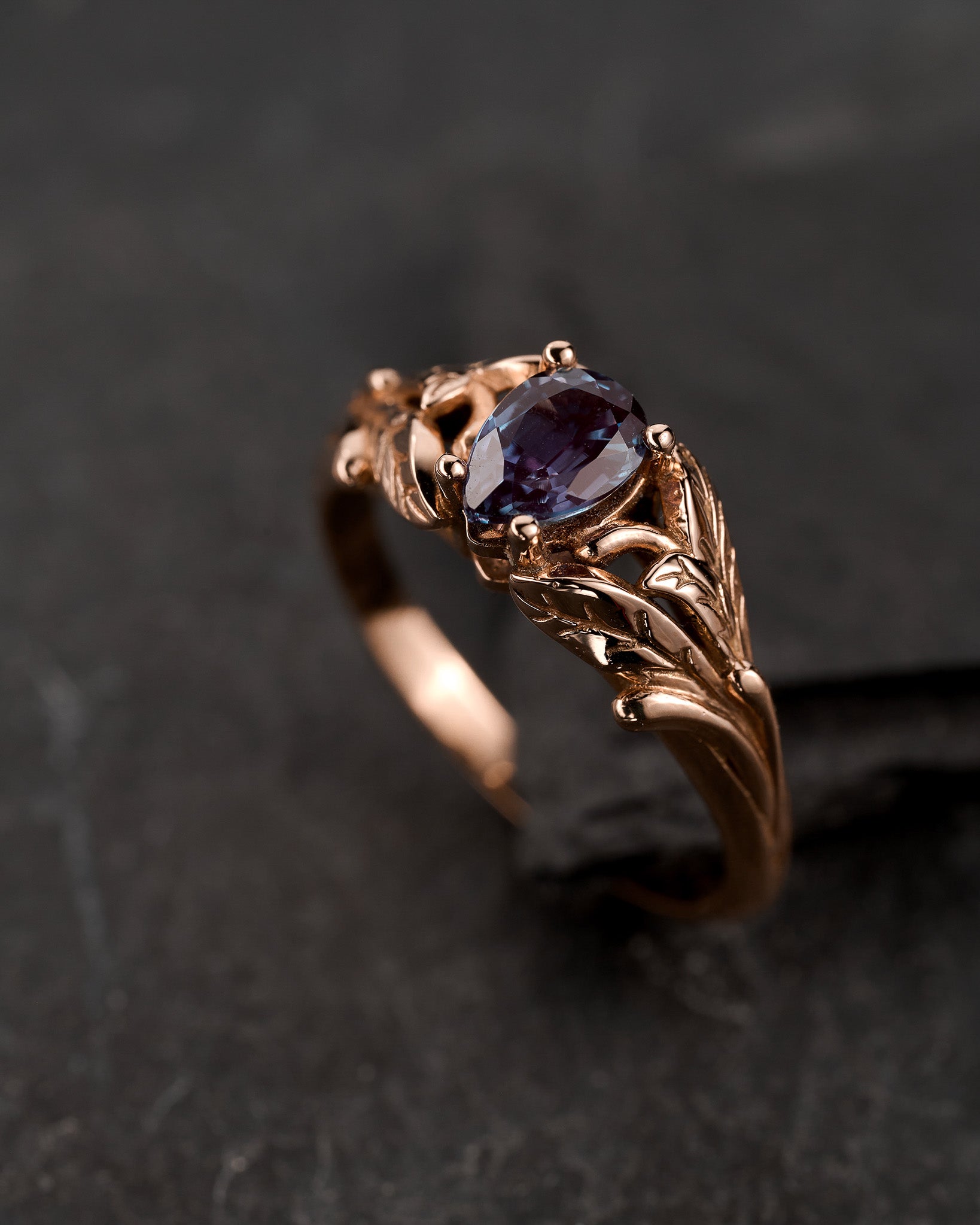 Alexandrite engagement ring / Wisteria - Eden Garden Jewelry™