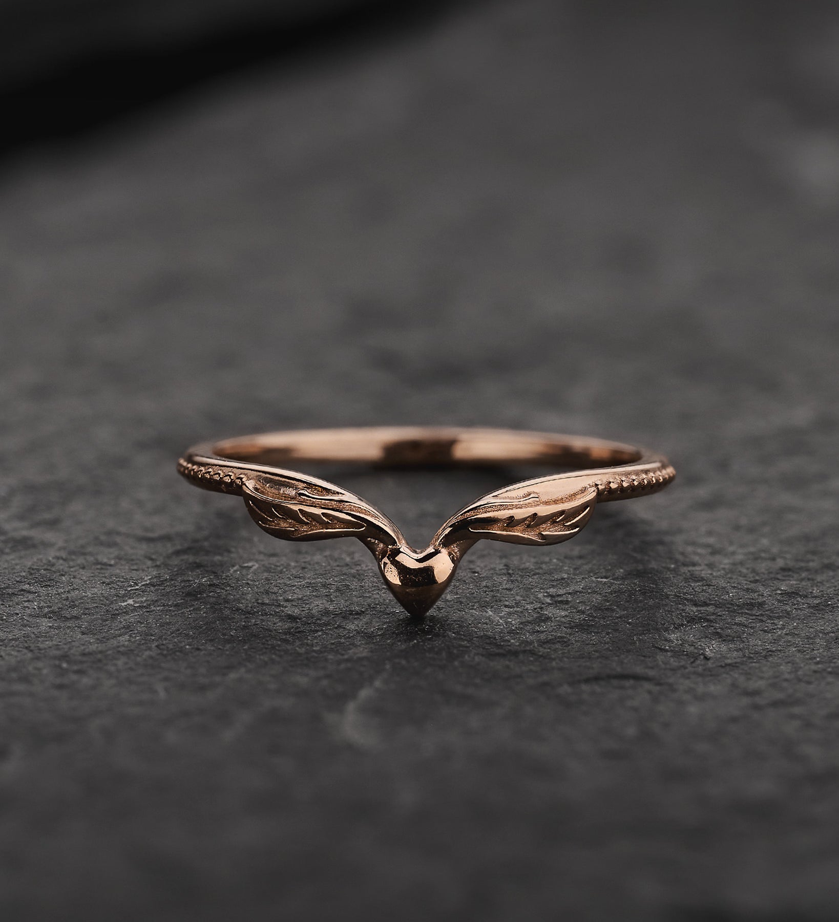 Heart wedding ring / matching band for Swanlake - Eden Garden Jewelry™