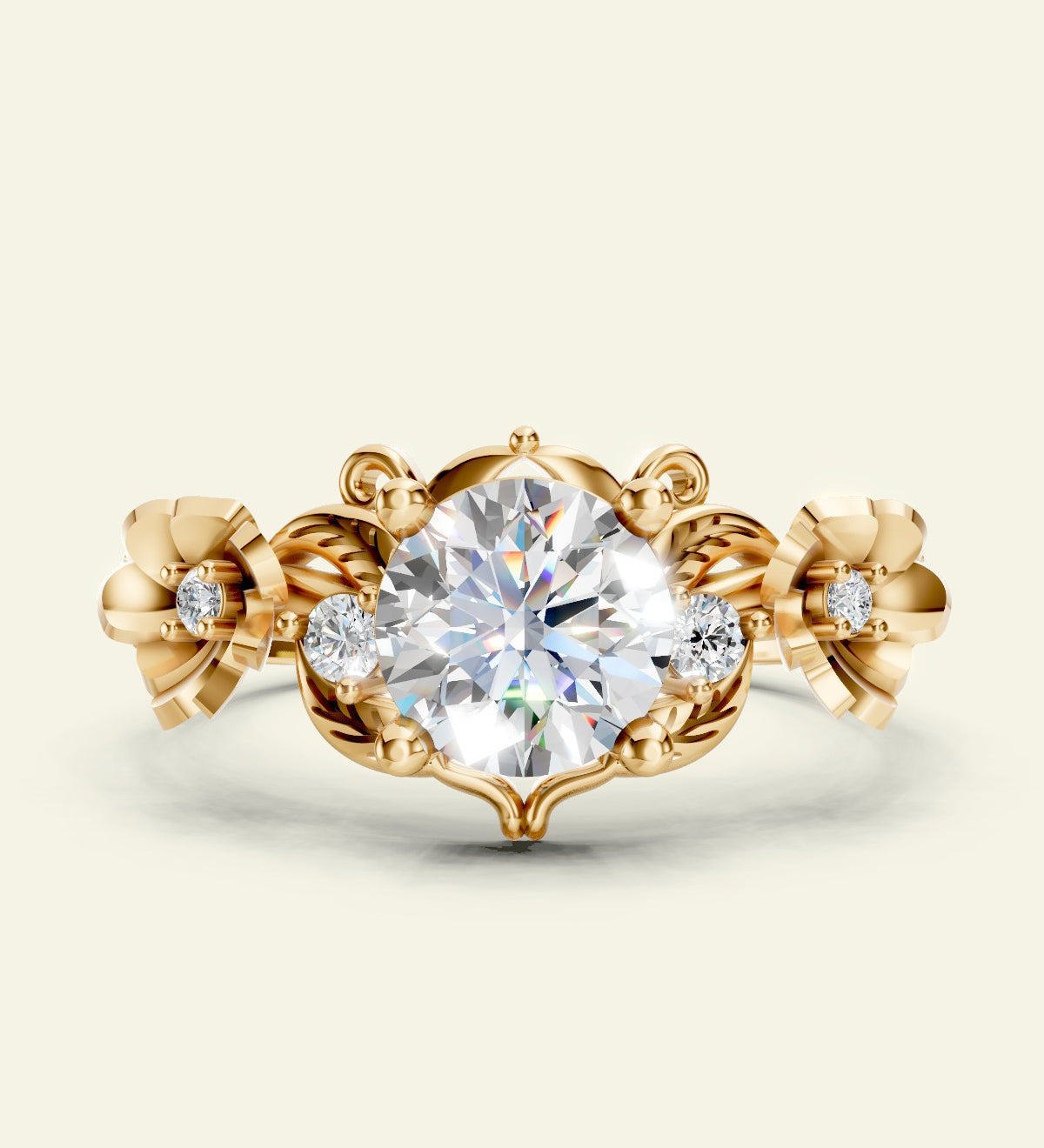 Adelina | round cut 6.5 mm ring setting - Eden Garden Jewelry™