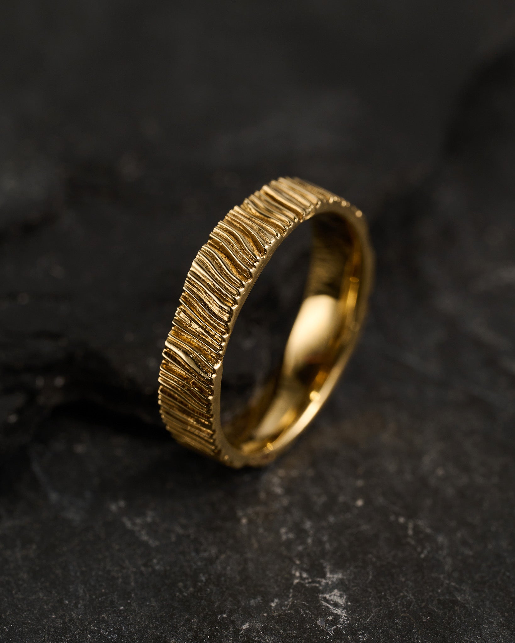 Wedding bands set for couple, saw wood rings - Eden Garden Jewelry™