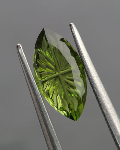 Tourmaline | natural, green color, fantasy-cut, 10x5mm, 0.9ct - Eden Garden Jewelry™