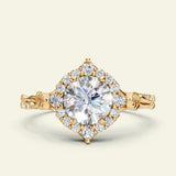 Florentina | custom engagement ring setting for round cut gemstone 6.5 mm - Eden Garden Jewelry™