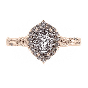 Florentina | custom engagement ring with pear cut gemstone 8x6 mm - Eden Garden Jewelry™