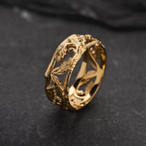 READY TO SHIP: Oak leaves and acorns wedding band 7mm width, AVAILABLE RING SIZE: 8.5 - 11.5 US