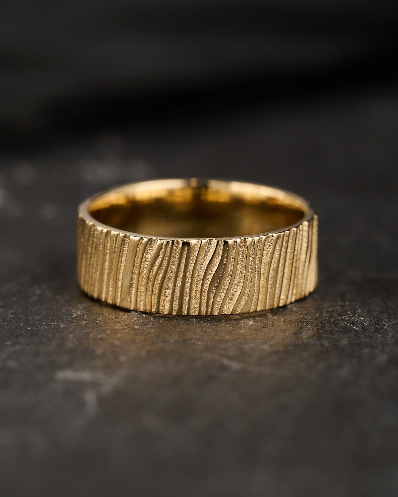 Wedding bands set for couple, saw wood rings - Eden Garden Jewelry™