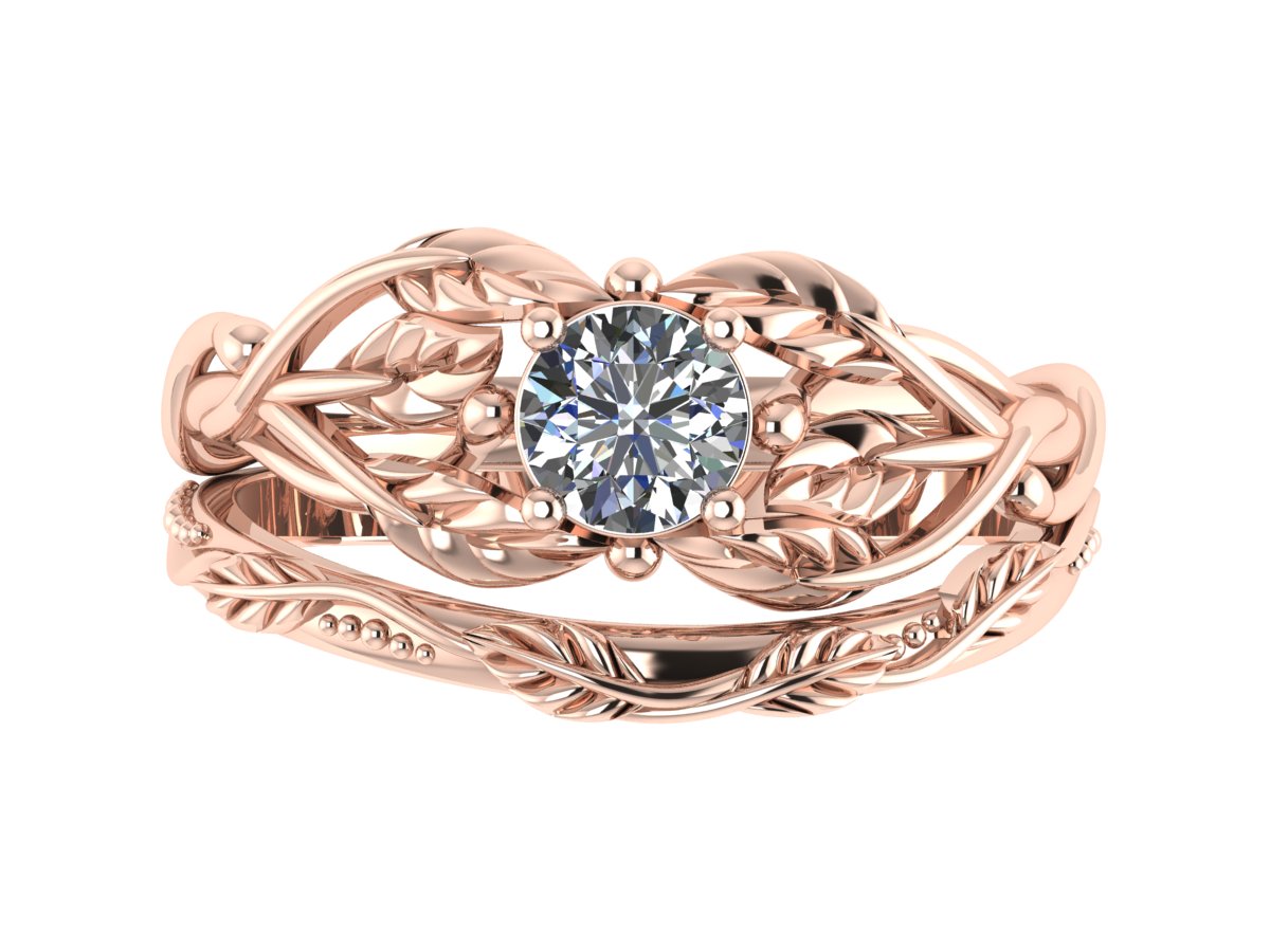 Custom order/ MODIFICATION: Patricia wedding band for Tilia ring - Eden Garden Jewelry™