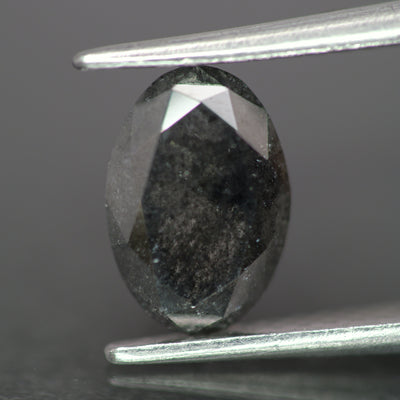 Salt & Pepper diamond | natural, oval-cut, *8x6mm, 1.2ct - Eden Garden Jewelry™
