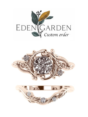 Custom order | Undina | 5.5 mm round cut gemstone setting - Eden Garden Jewelry™