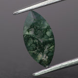 Moss agate | green color, marquise-cut, 10x5mm, 0.8ct - choose yours