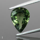 Sapphire | natural, green color, pear-cut, 8x6mm, *1.4ct - choose yours - Eden Garden Jewelry™