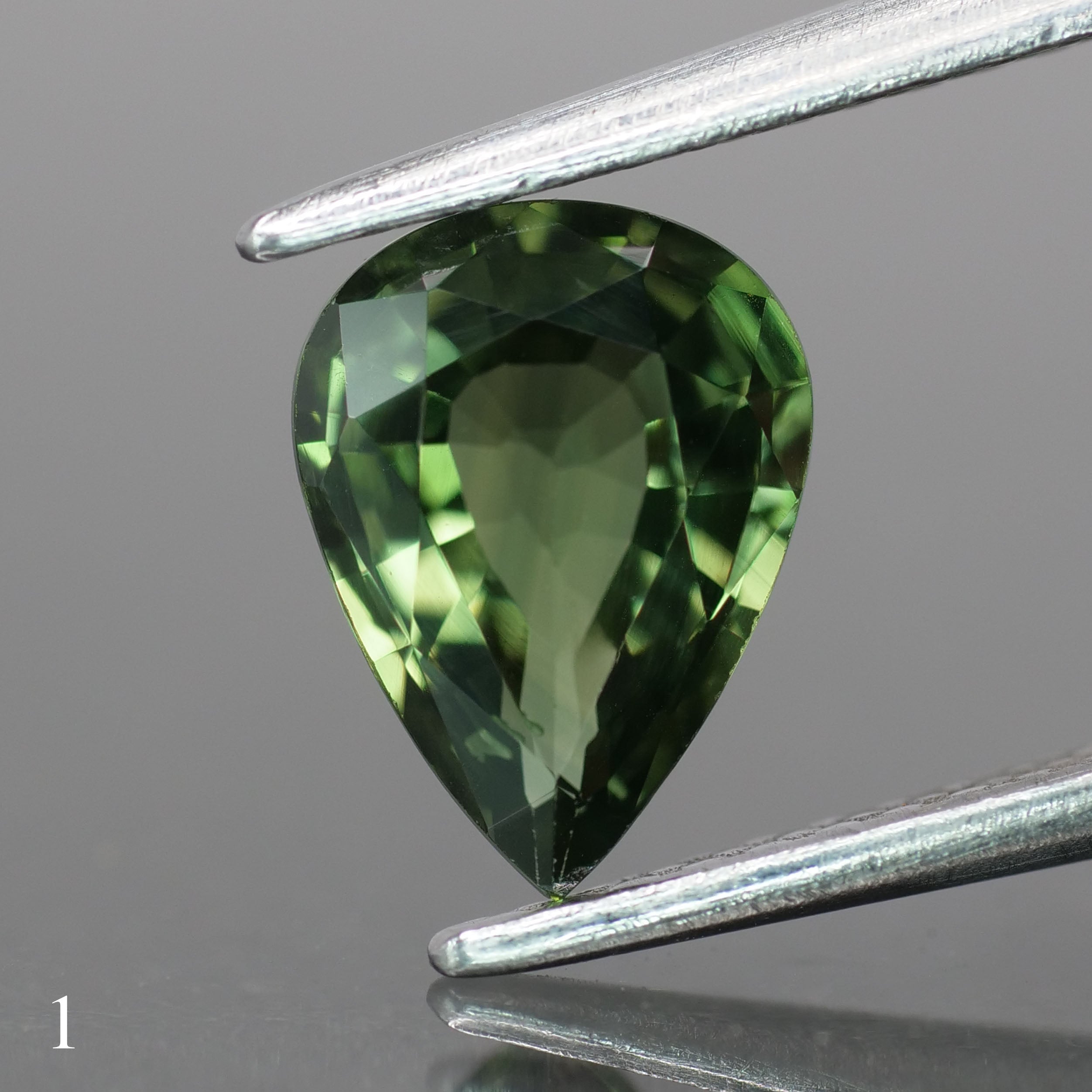 Sapphire | natural, green color, pear-cut, 8x6mm, *1.4ct - choose yours - Eden Garden Jewelry™