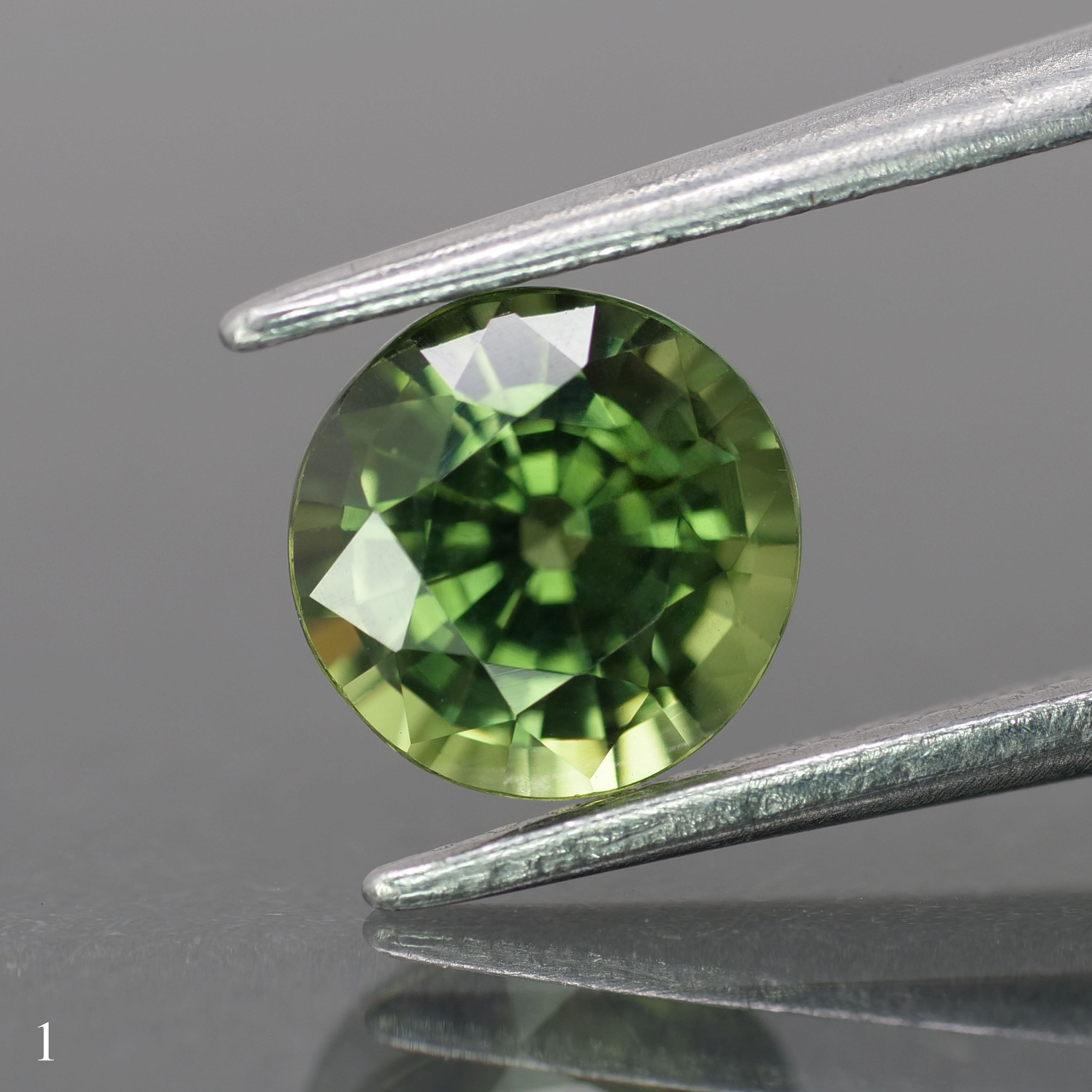 Sapphire | natural, green color, round-cut, *6.5mm, *1.3ct - choose yours - Eden Garden Jewelry™