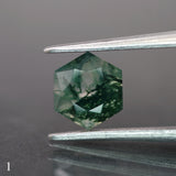 Moss agate | green color, hexagon-cut, 6mm, 0.75ct - choose yours - Eden Garden Jewelry™