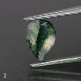 Moss agate | green color, pear-cut, 7x5mm, 0.65ct - choose yours - Eden Garden Jewelry™