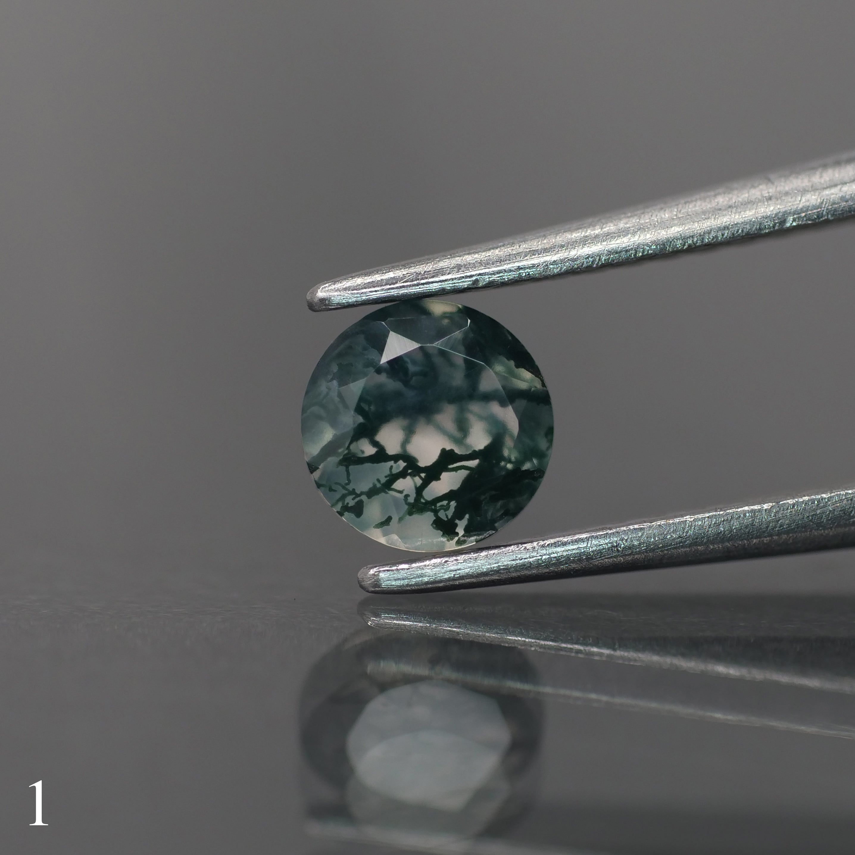 Moss agate | green color, round-cut, 5mm, 0.5ct - choose yours - Eden Garden Jewelry™