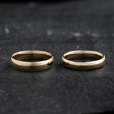 Wedding rings set for couples: classic polish finish bands 4mm & 5mm - Eden Garden Jewelry™