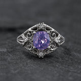 READY TO SHIP:  One-of-a-kind Galaxia ring with opalescent sapphire and natural diamonds, RING SIZE: 7 US - Eden Garden Jewelry™