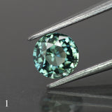 Sapphire | natural, teal color, round-cut, *6mm, *1.1ct - Eden Garden Jewelry™