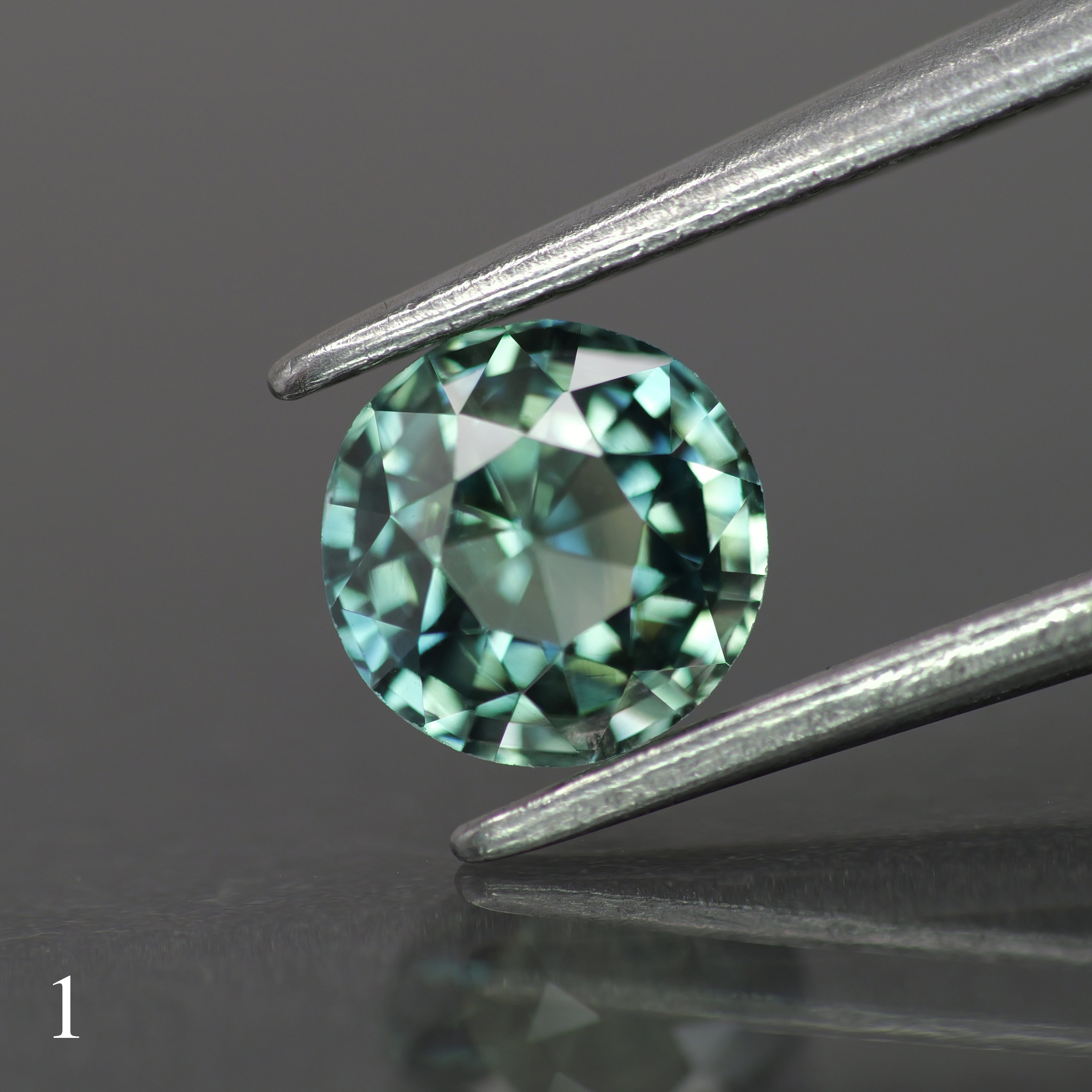 Sapphire | natural, teal color, round-cut, *6mm, *1.1ct - Eden Garden Jewelry™