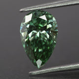 Lab grown diamond | IGI certified | pear-cut, 10x6mm, Fancy vivid green color, VS1, 1.29ct