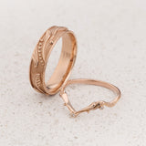 Couple Wedding Band Set in Art Nouveau Style / Callisto - Eden Garden Jewelry™