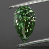 Lab grown diamond | IGI certified | pear-cut, 10x6mm, Fancy vivid green color, VS2, 1.5ct - Eden Garden Jewelry™