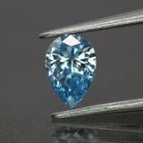 Lab grown diamond | IGI certified | pear-cut, *7x5mm, Fancy vivid blue color, VS1, *0.5ct - Eden Garden Jewelry™