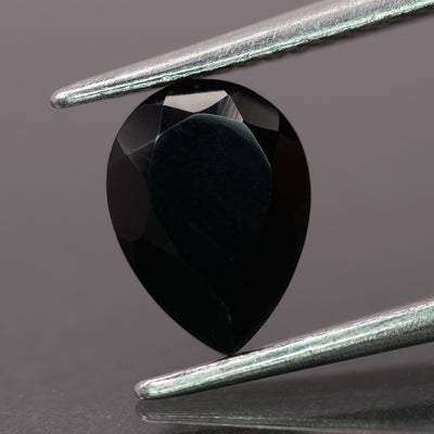 Spinel | natural. black color, pear-cut, *8x6mm, 0.9ct - Eden Garden Jewelry™