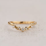 Dragon matching wedding band with diamonds / Draco - Eden Garden Jewelry™