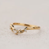 Dragon matching wedding band with diamonds / Draco - Eden Garden Jewelry™