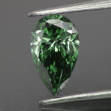 Lab grown diamond | IGI certified | pear-cut, 10x6mm, Fancy vivid green color, VS 2, *1.5ct - Eden Garden Jewelry™