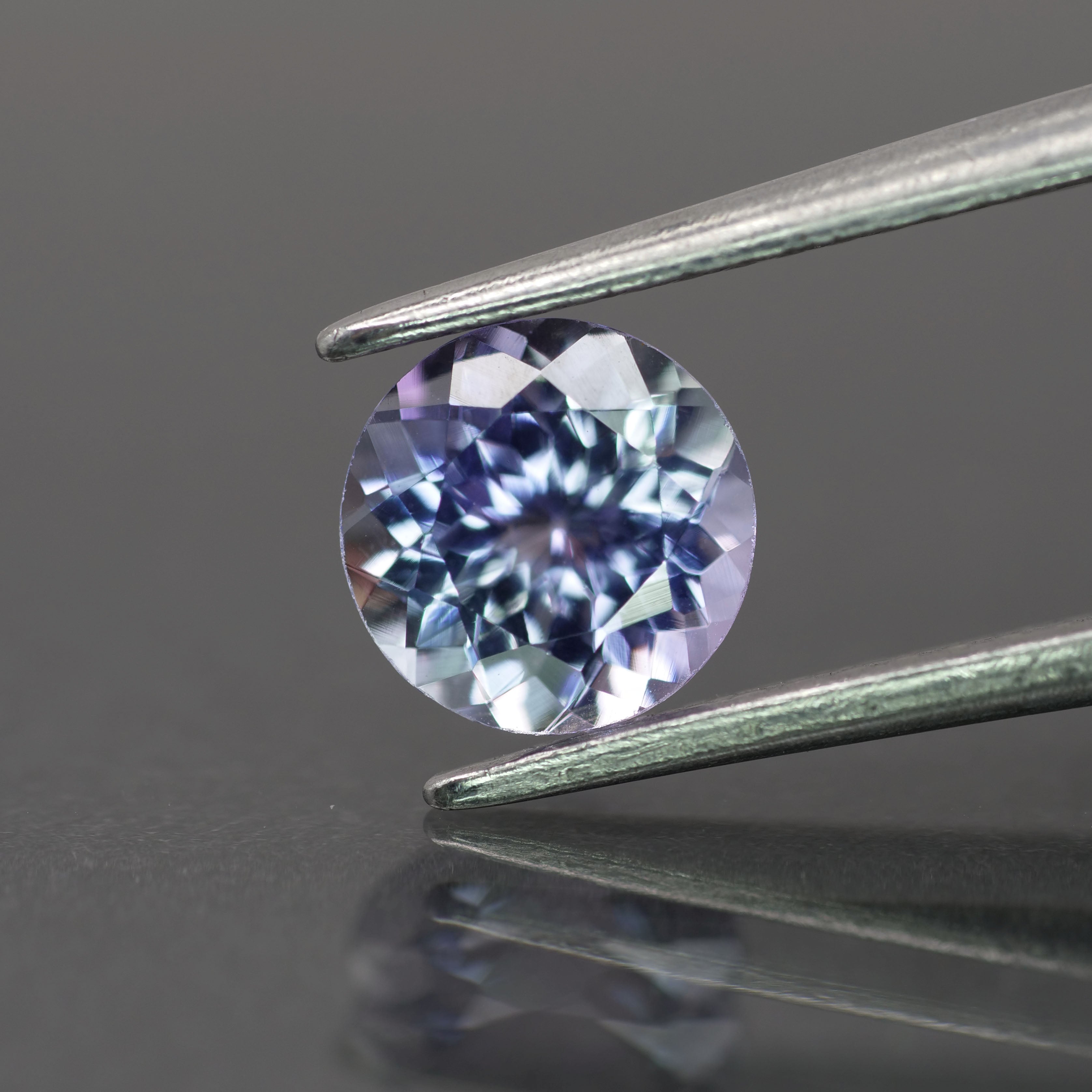 Tanzanite | natural, bluish purple color, round-cut, *6.5mm, 1ct - Eden Garden Jewelry™
