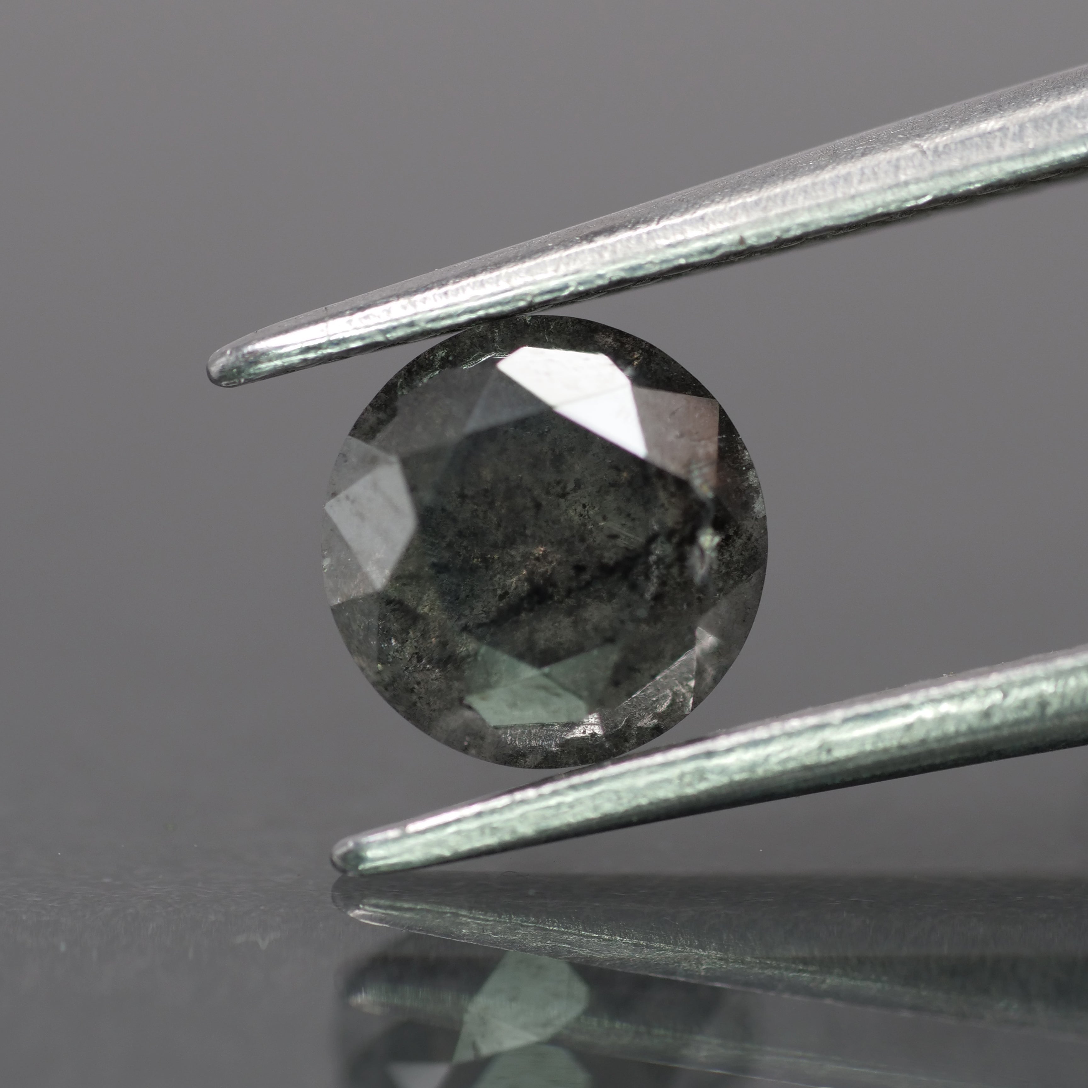 Salt & Pepper diamond | natural, round-cut, 6mm, *1ct - Eden Garden Jewelry™