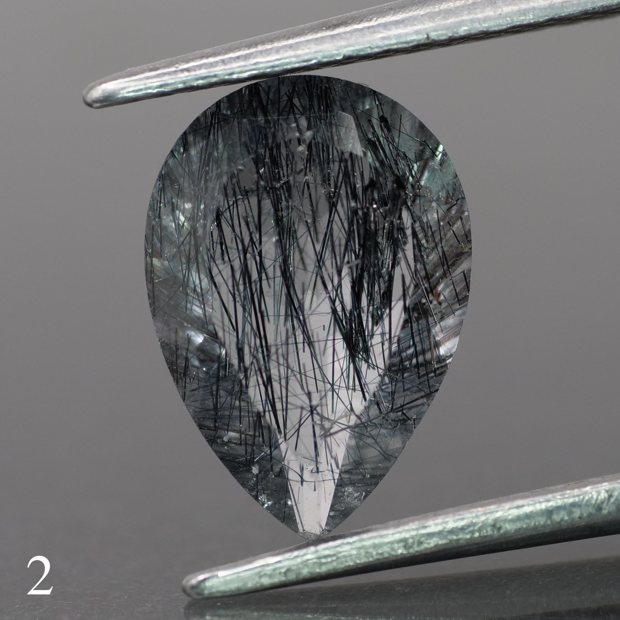 Rutile quartz | pear-cut, 10x7mm, *1.6ct - choose yours