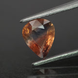 Parti Sapphire | natural, bi-color: orange & blue, pear-cut, 7x5.5mm, 0.85ct, Madagascar - Eden Garden Jewelry™