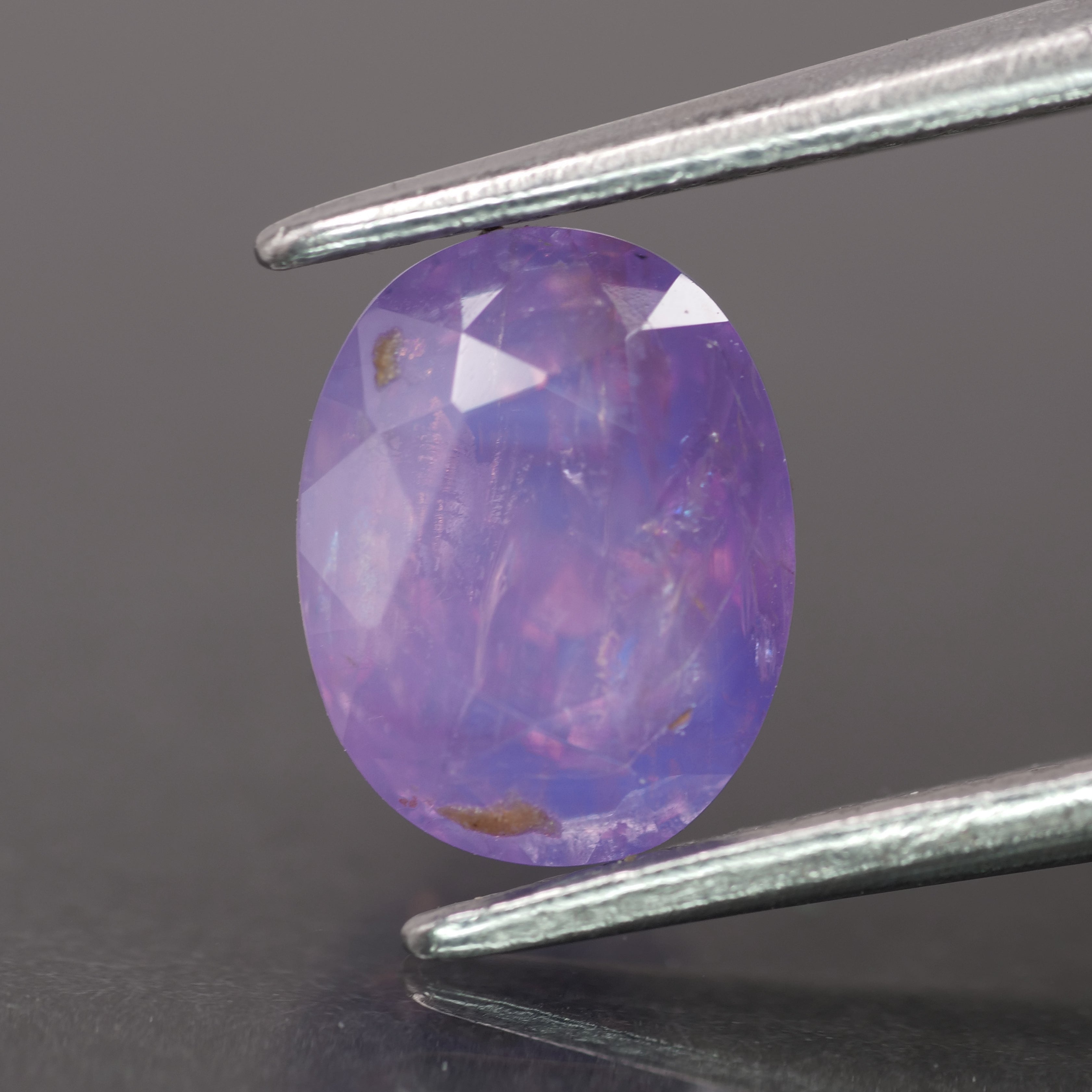 Opalescent sapphire | natural, purplish pink color, oval-cut, *7.5x6mm, 2ct - Eden Garden Jewelry™