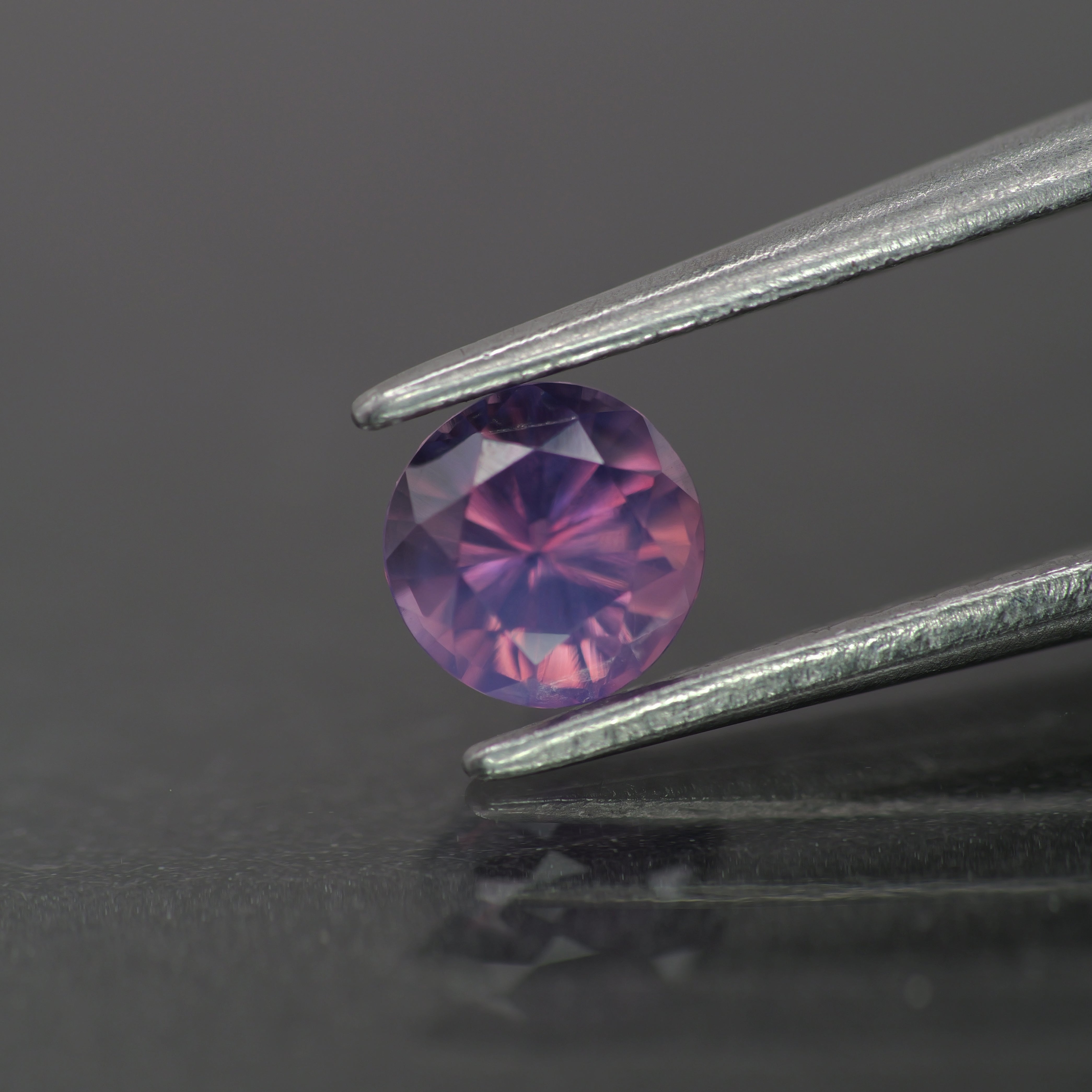 Opalescent sapphire | natural, pinkish purple color, round-cut, *5mm, *0.5ct - Eden Garden Jewelry™