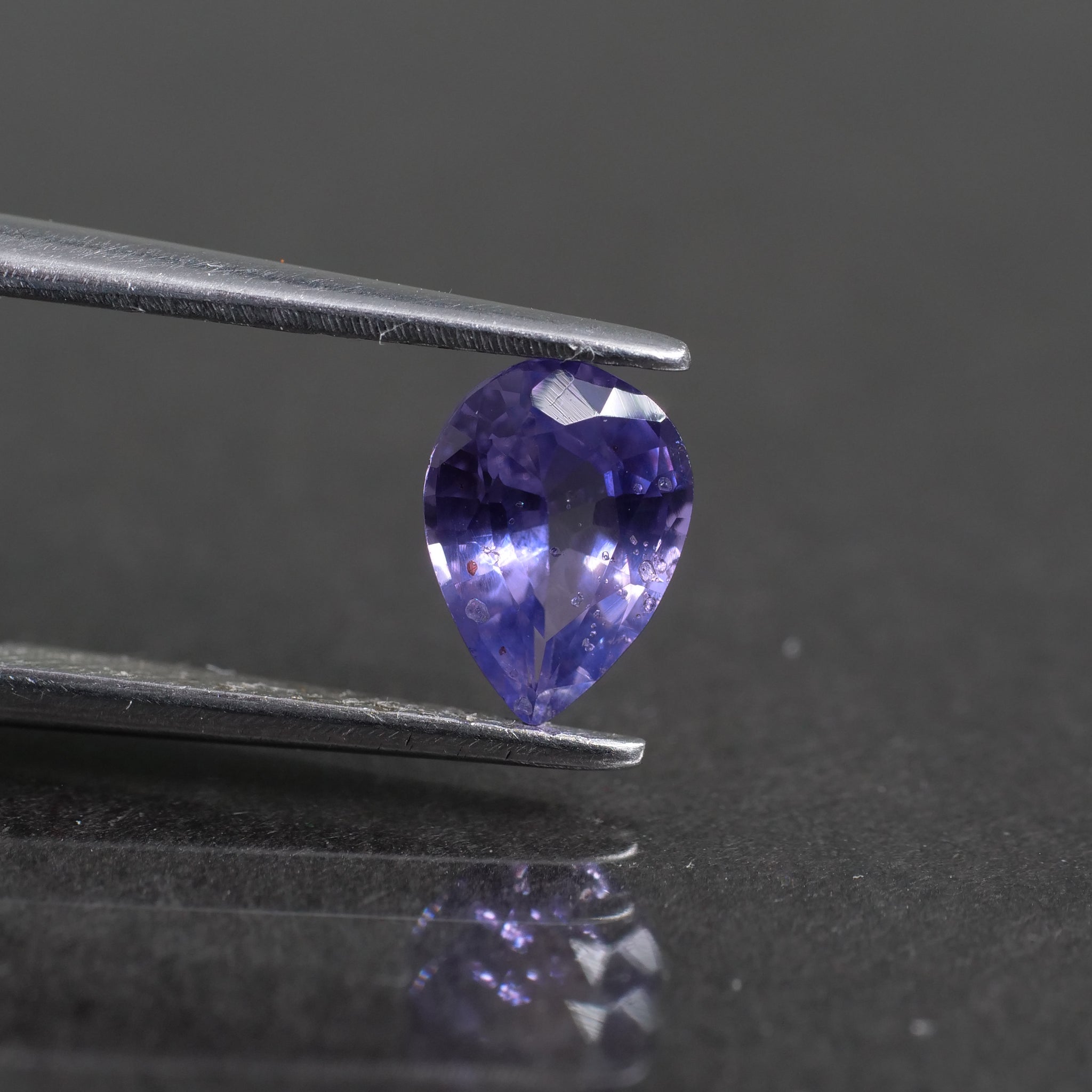 Sapphire | natural, purple, pear cut 7x5 mm, SI 0.8ct - Eden Garden Jewelry™