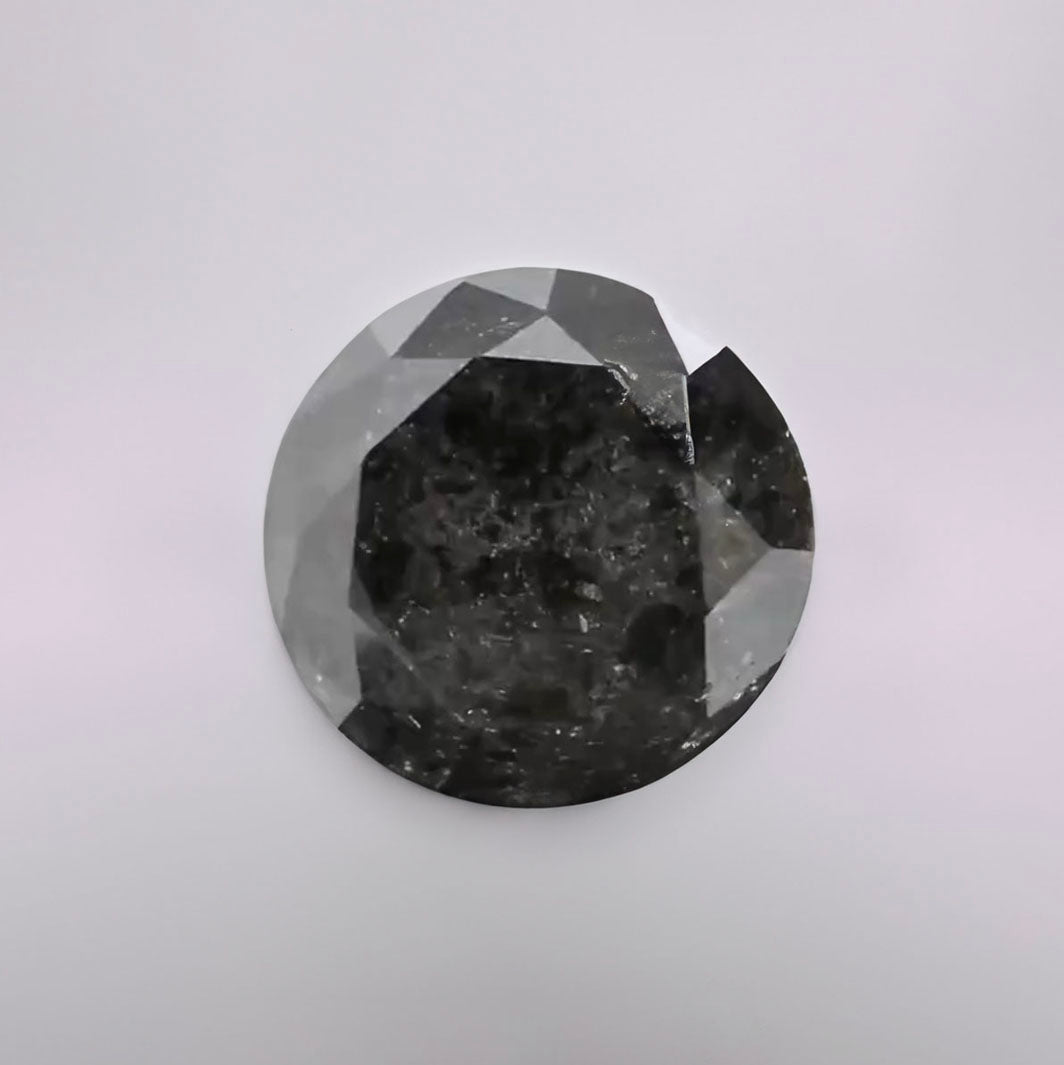 Salt & Pepper diamond | natural, round cut *7mm, 1.4ct - Eden Garden Jewelry™