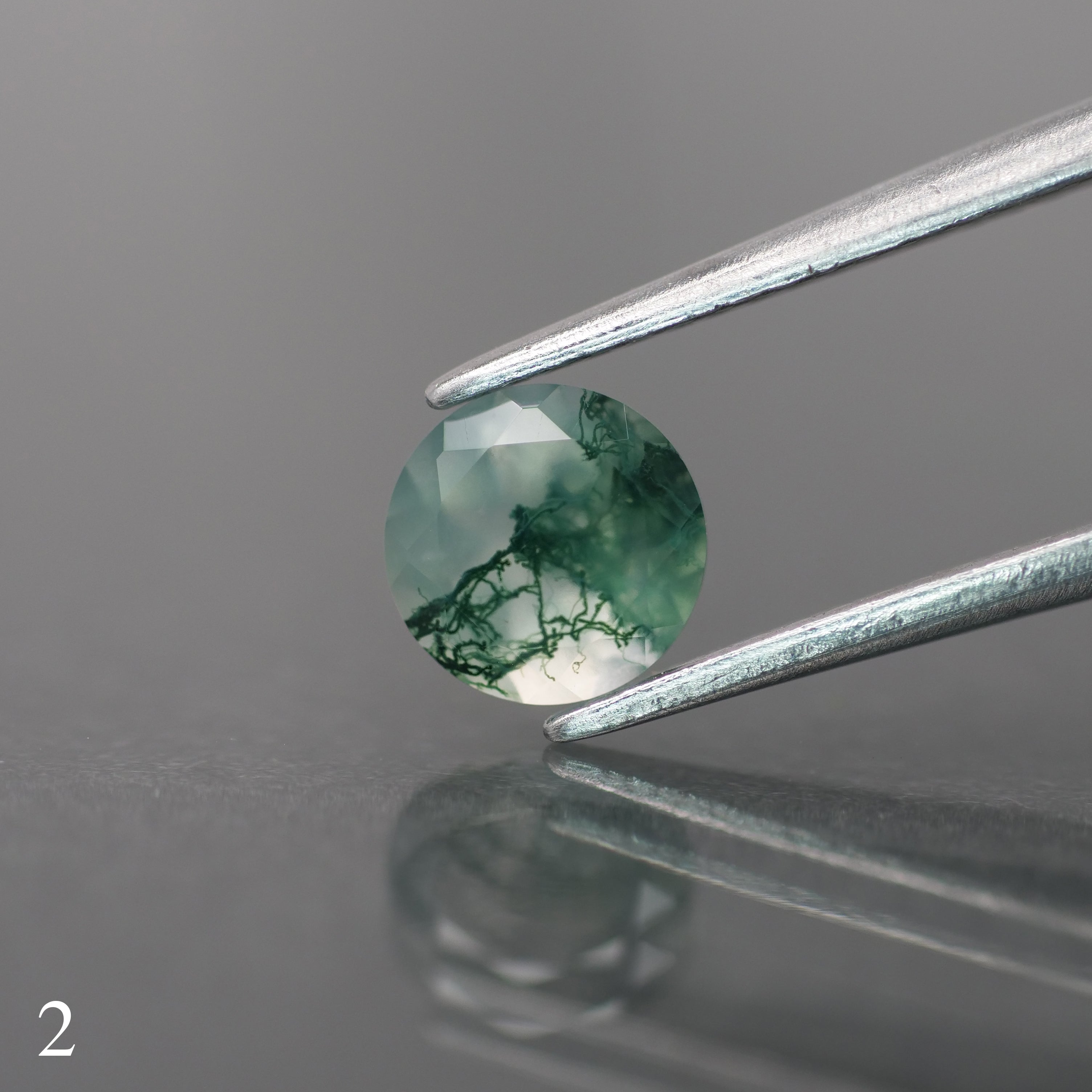 Moss agate | green color, round-cut, 6mm, 0.7ct - choose yours - Eden Garden Jewelry™