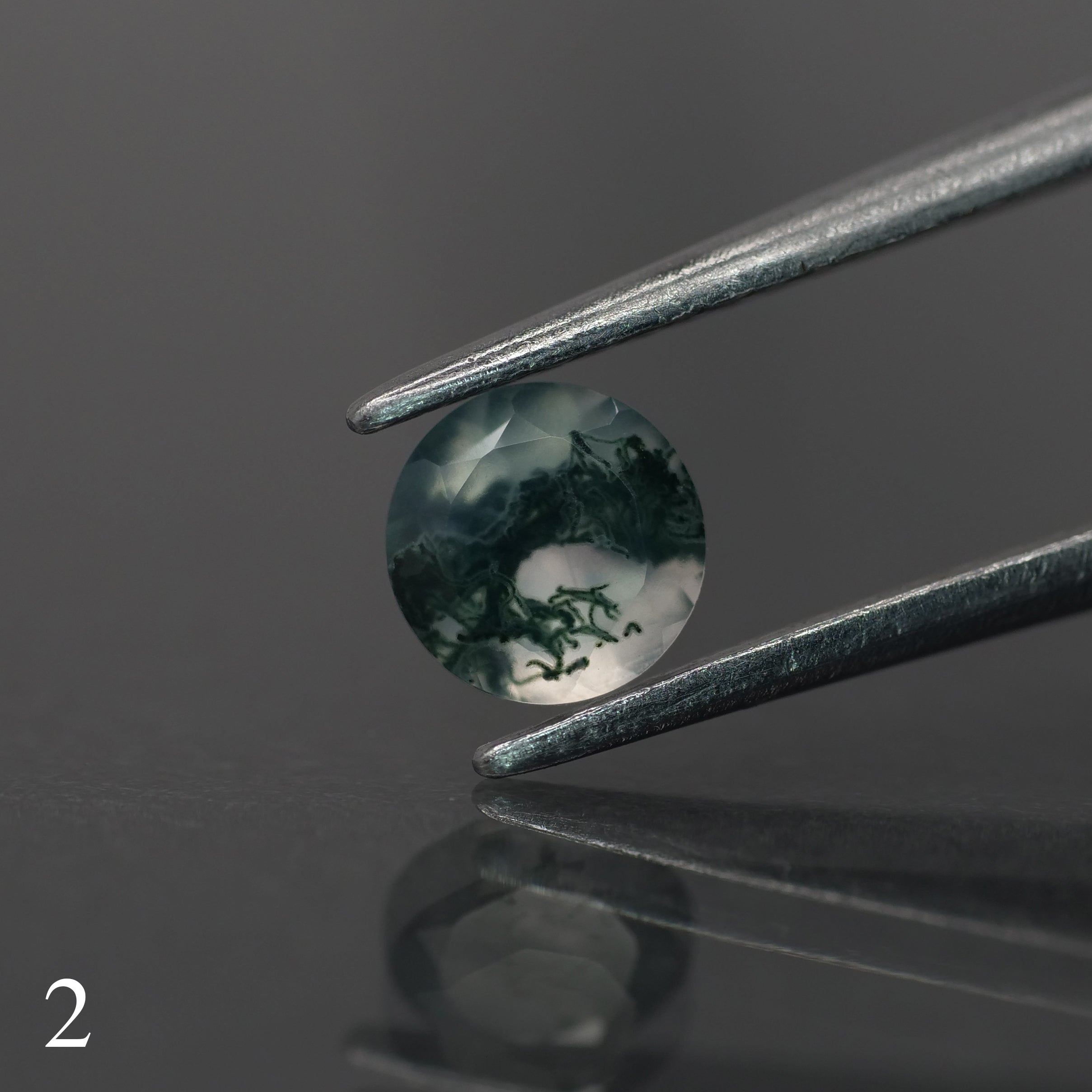 Moss agate | green color, round-cut, 5mm, 0.5ct - choose yours - Eden Garden Jewelry™