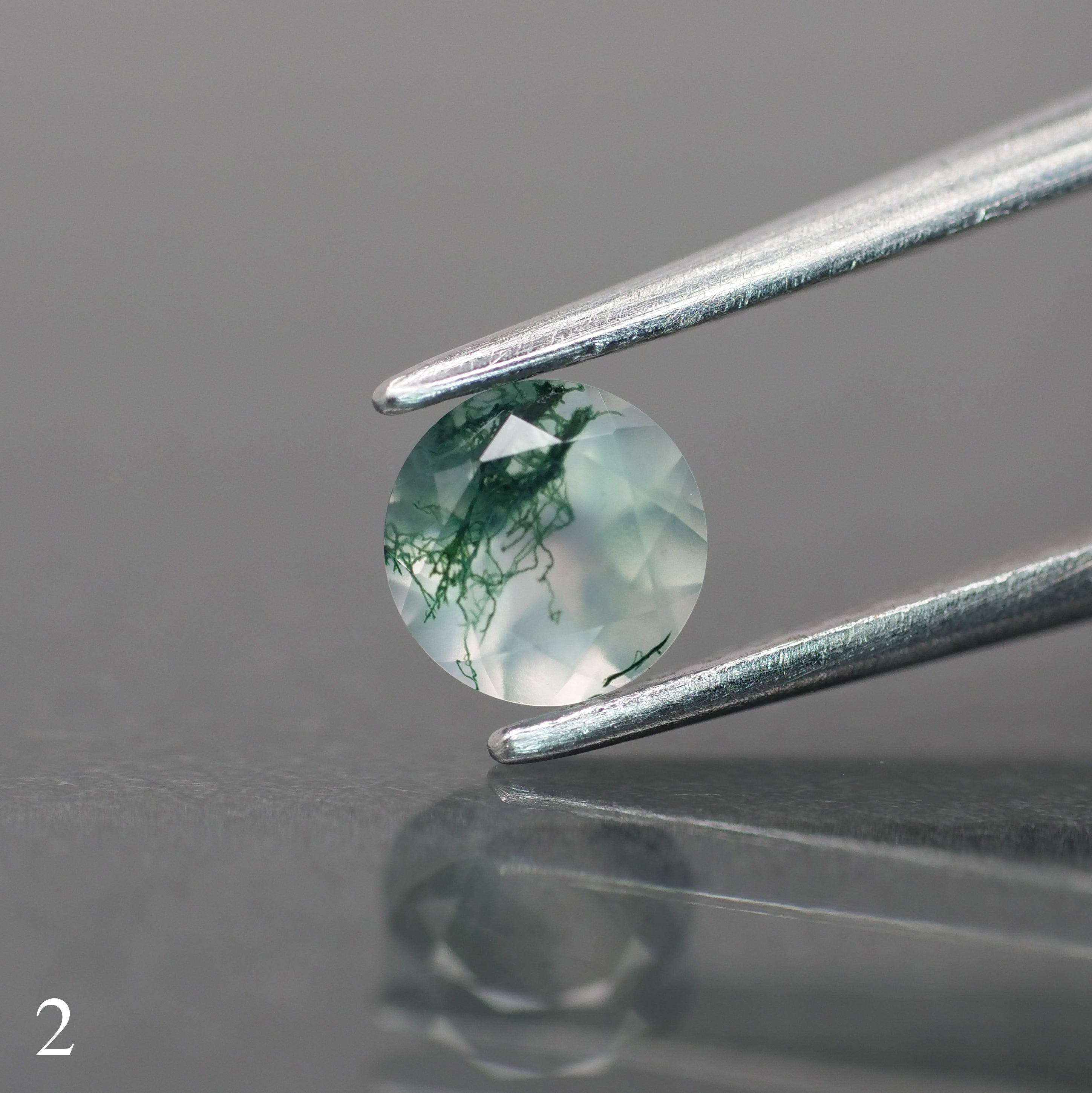 Moss agate | light green color, round-cut, 5mm, 0.5ct - choose yours - Eden Garden Jewelry™