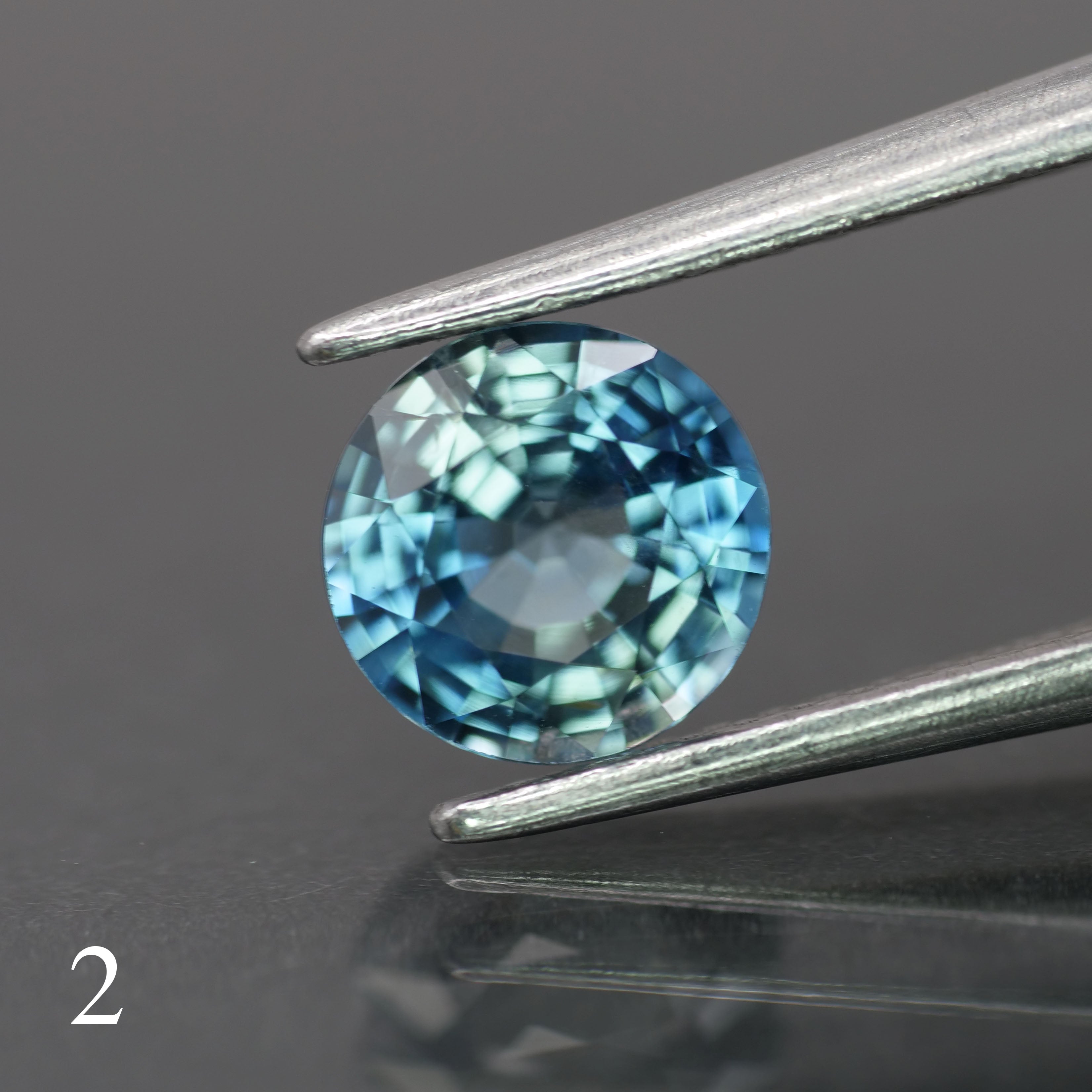 Sapphire | natural, teal color, round-cut, *6mm, *1.1ct - Eden Garden Jewelry™