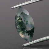Moss agate | green color, marquise-cut, 10x5mm, 0.8ct - choose yours
