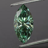 Lab grown diamond | IGI certified | marquise-cut, *12x5.5mm, Fancy vivid green color, VS1, 1.2ct
