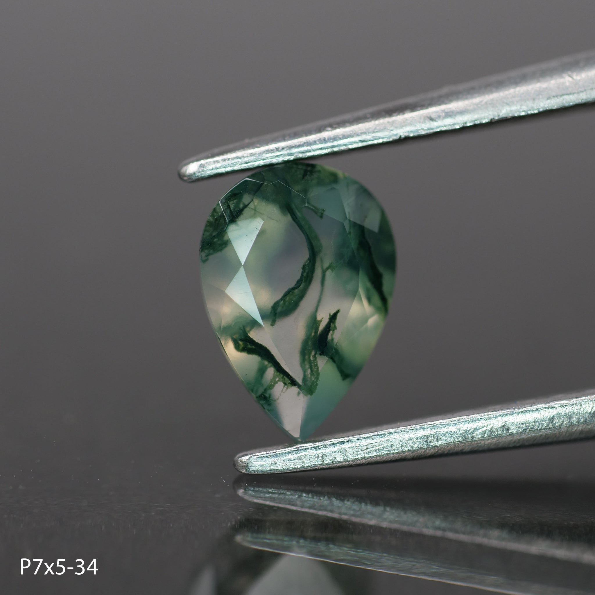 Moss agate |  pear cut 7x5 mm - choose yours - Eden Garden Jewelry™