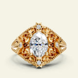 Galaxia | oval cut 8x6mm gemstone ring setting - Eden Garden Jewelry™