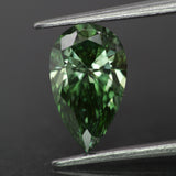 Lab grown diamond | IGI certified | pear-cut, 12x6.5mm, Fancy vivid green color, VS2, 1.7ct - Eden Garden Jewelry™