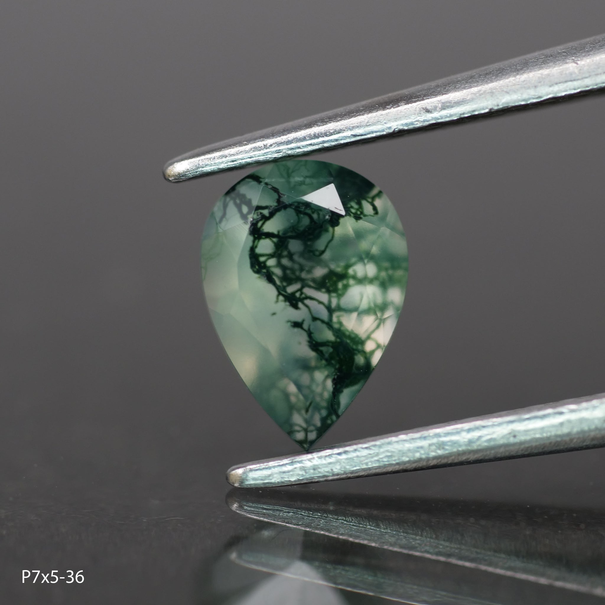 Moss agate |  pear cut 7x5 mm - choose yours - Eden Garden Jewelry™