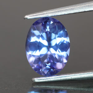 Tanzanite | natural, bi-colour: bluish purple, oval cut 8x6 mm, 1.1 ct - Eden Garden Jewelry™